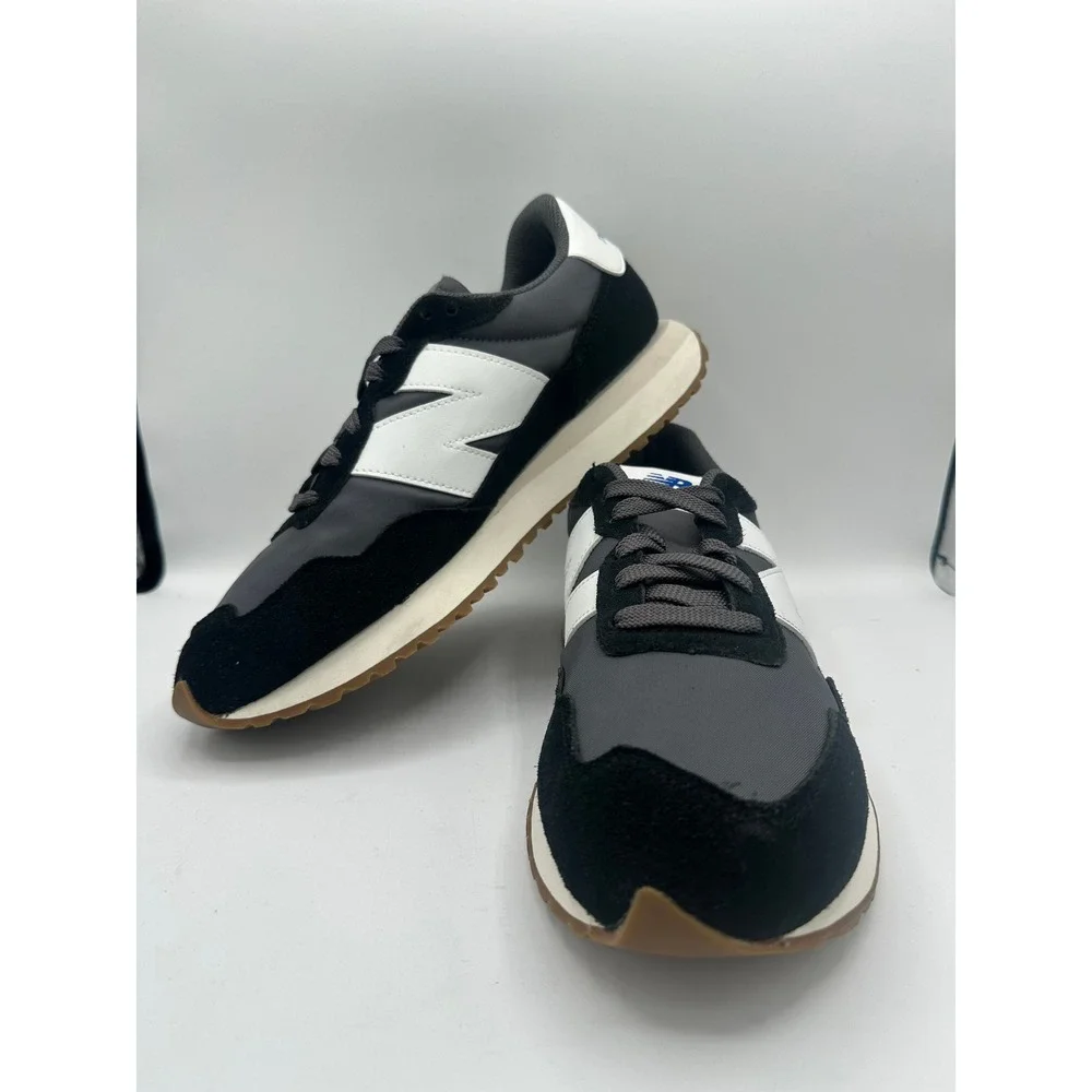 New Balance 237 MS237GA Mens Size 9.5 Black Grey White Gum Sneakers